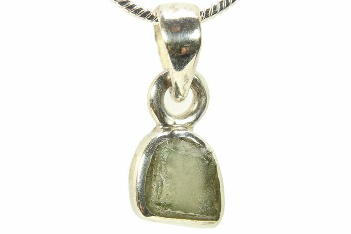 Green Moldavite Tektite Pendant ( g) - Czech Republic #278979